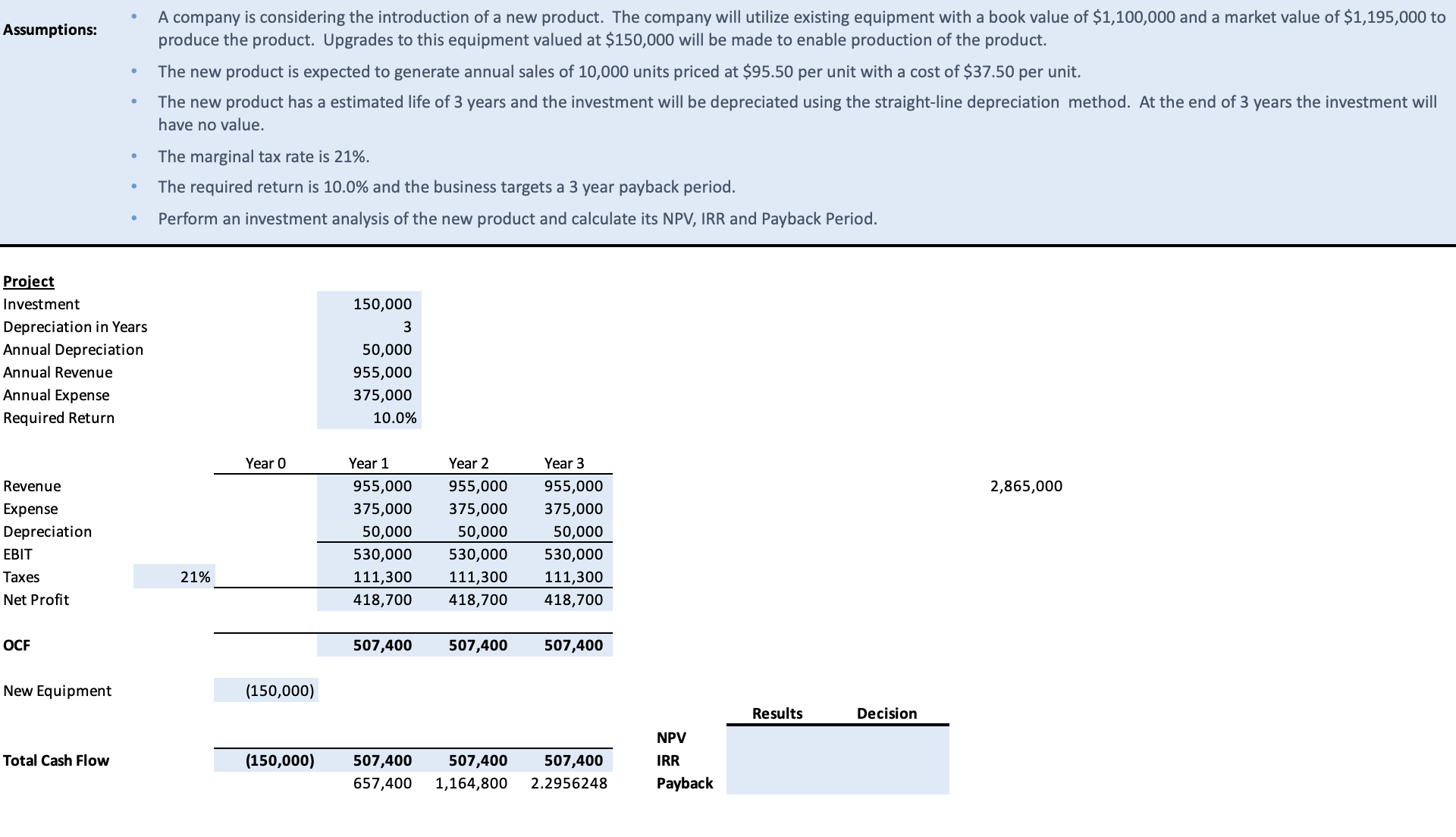 * A company is considering the introduction of a