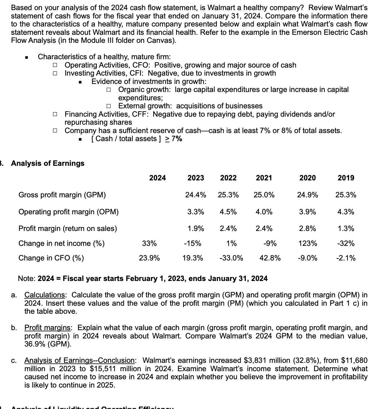 I need help with answering all parts of question