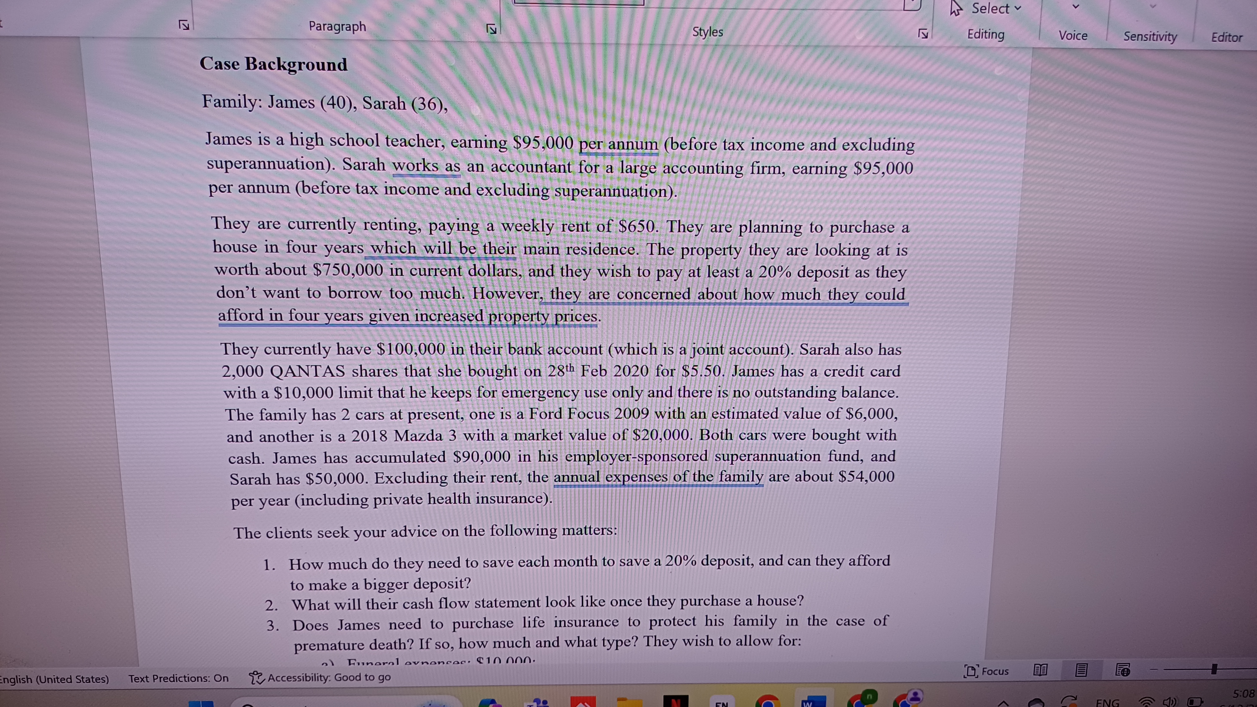 he Select v Paragraph Styles Editing Voice