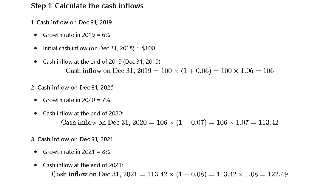 Qu: a ) Cash flow (1 ): The CFS before the