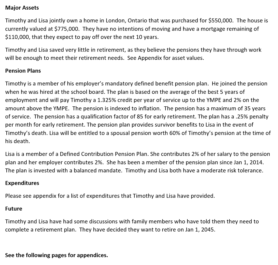Retirement Planning Case Study Fall 2024 Part 1