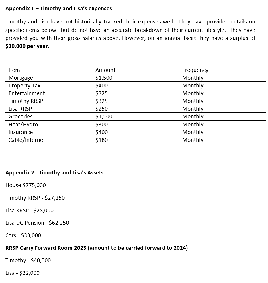 Retirement Planning Case Study Fall 2024 Part 1