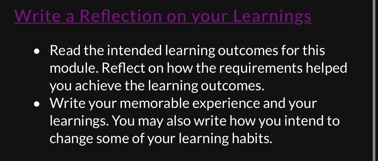 o Read the intended learning outcomes for this