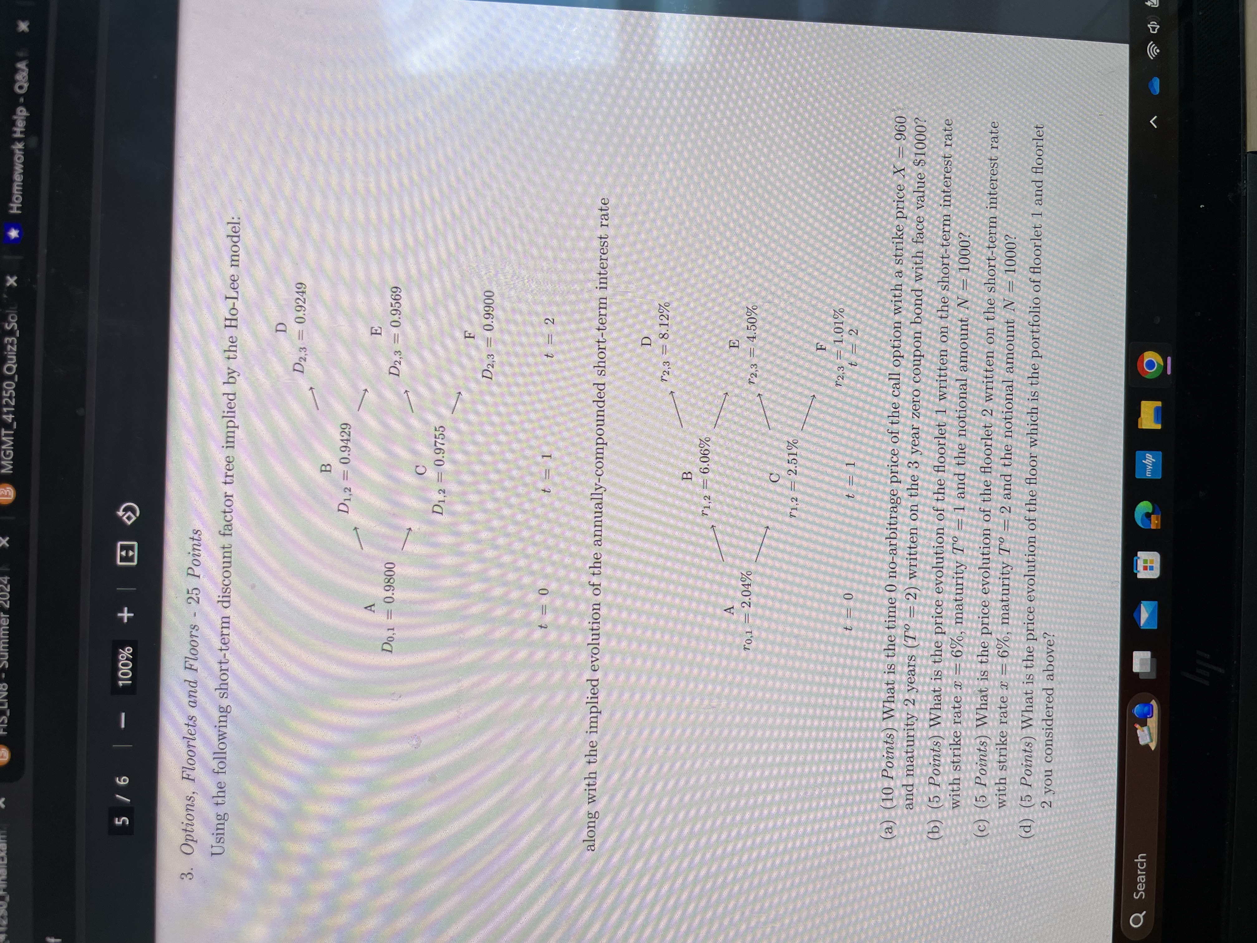 BMGMT_41250_Quiz3_Sol X Homework Help - Q&A x 5/6