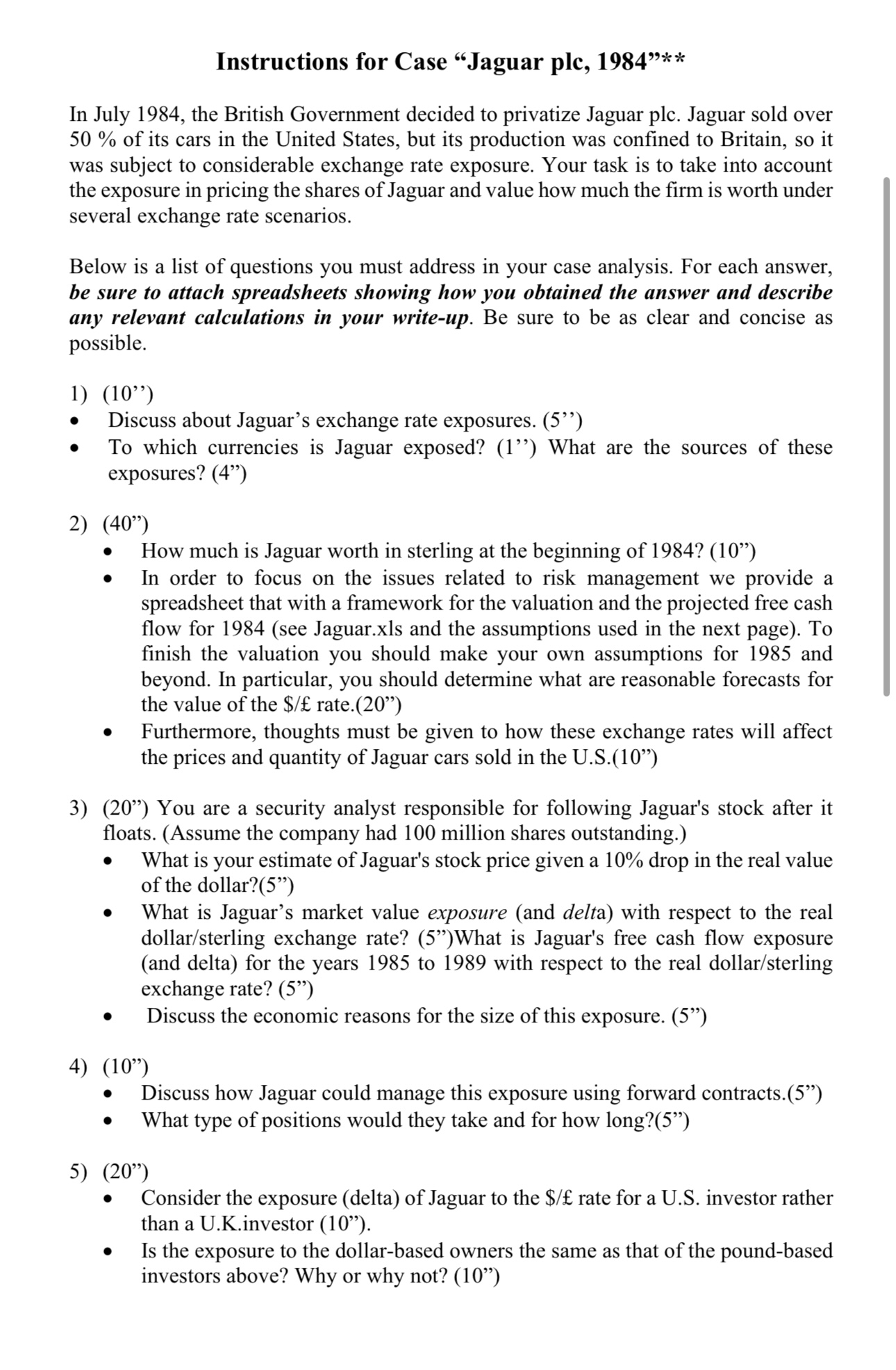 General Instructions on Project Each group needs