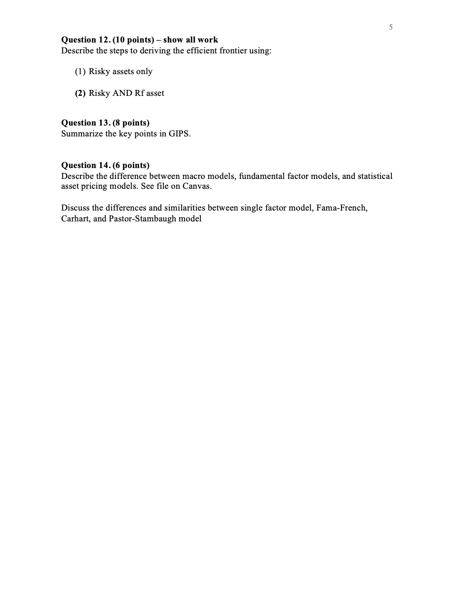 Question 1. (4 points) Describe the difference