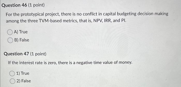 H7. Question 46 (1 point) For the prototypical