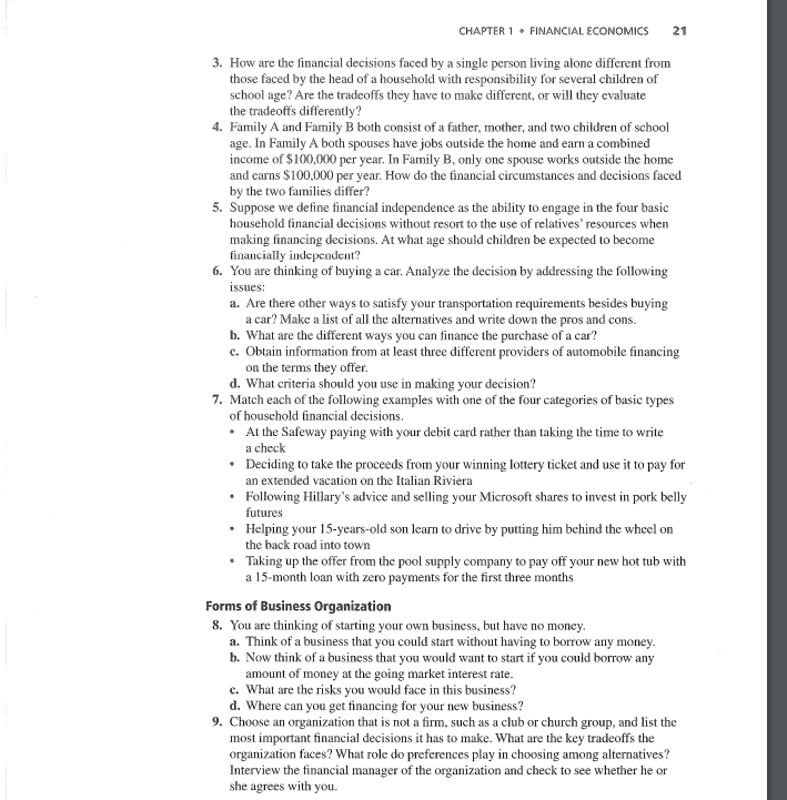 Finish Problems #3, #4, #6, and #8 for chapters