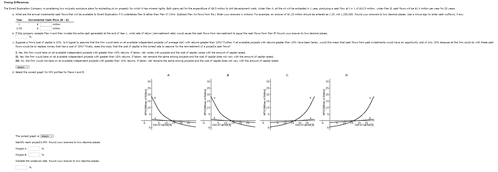 Timing Differences The Ewert Exploration Company