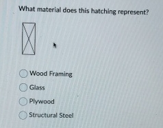 What material does this hatching represent? Wood