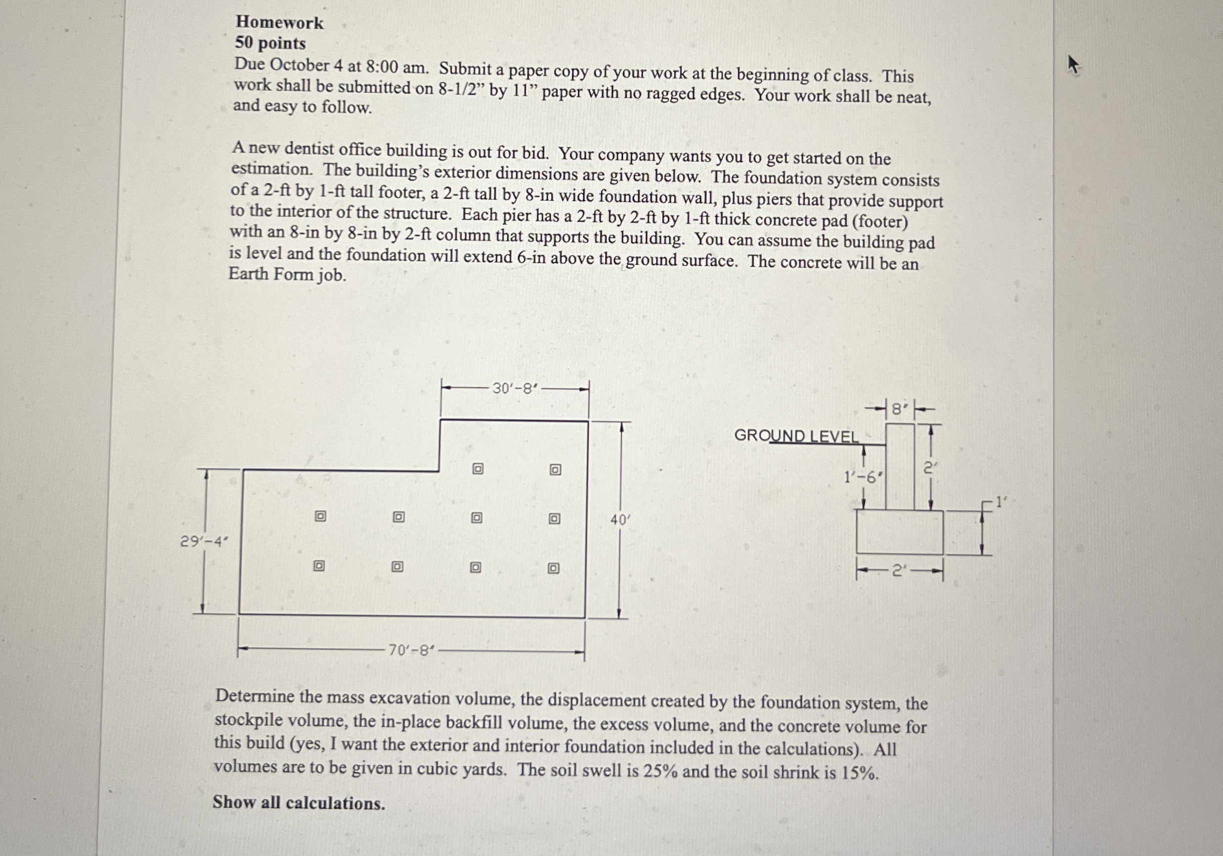 Homework 5 0 points Due October 4 at 8 : 0 0 am .
