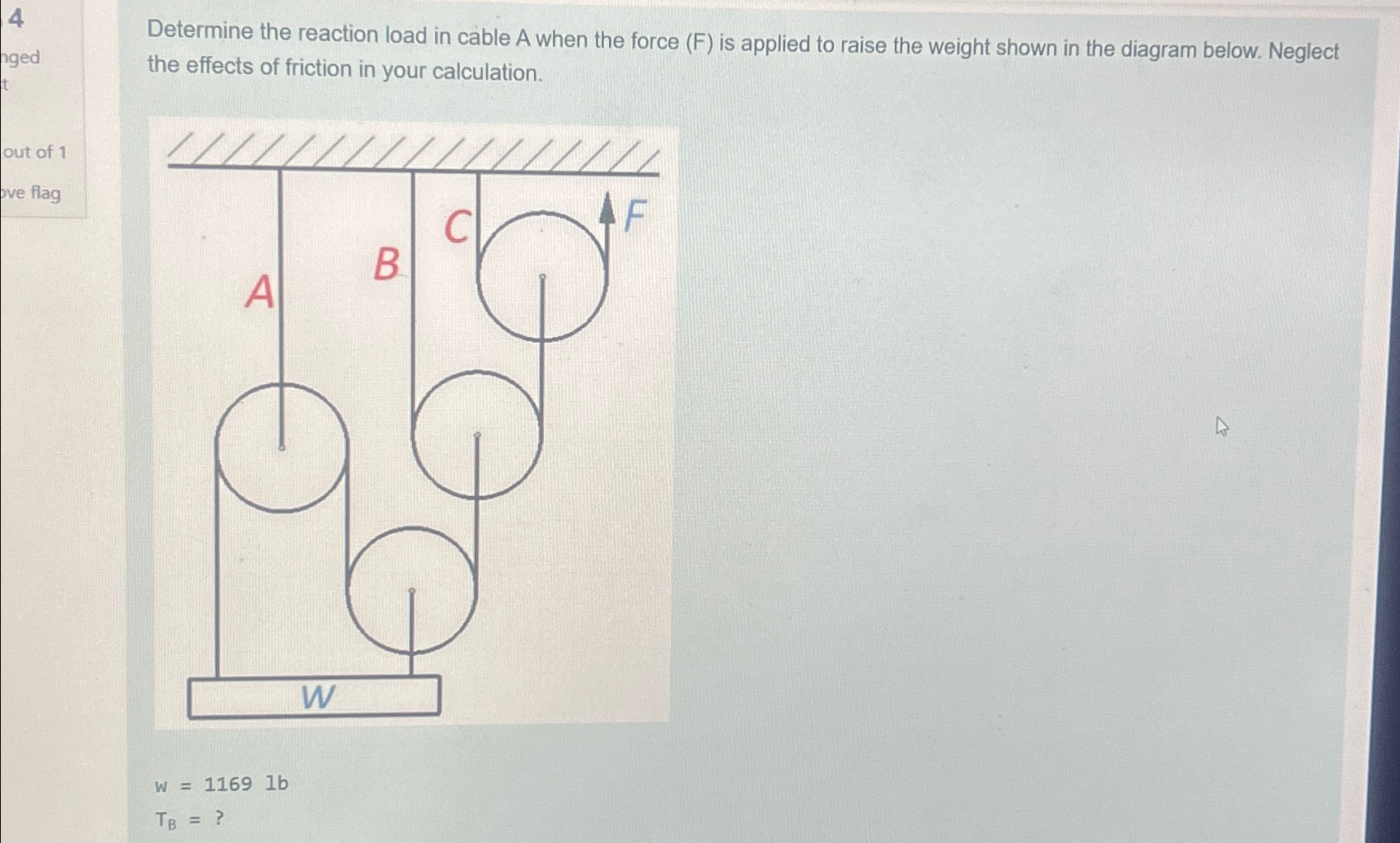 4 iged t out of 1 pve flag pve flag Determine the