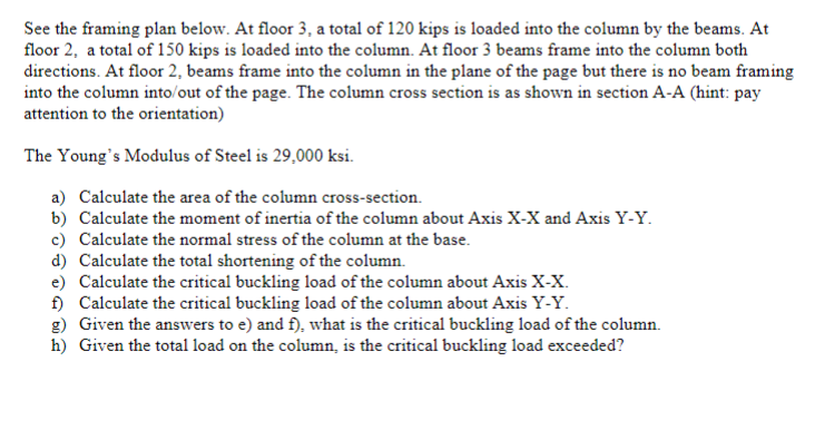 See the framing plan below. At floor 3 , a total