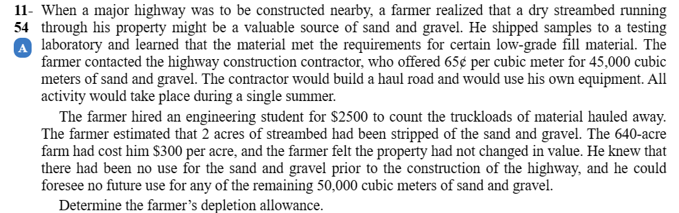 1 1 - When a major highway was to be constructed