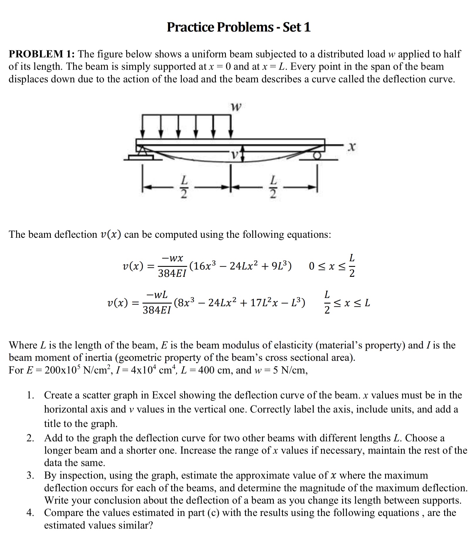 Practice Problems - Set 1 PROBLEM 1 : The figure