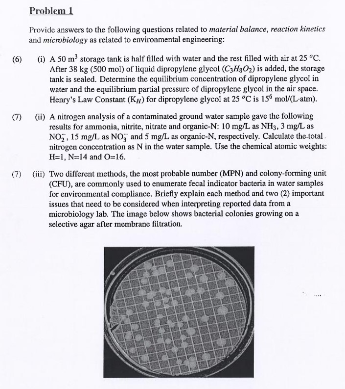 Problem 1 Problem 1 Provide answers to the