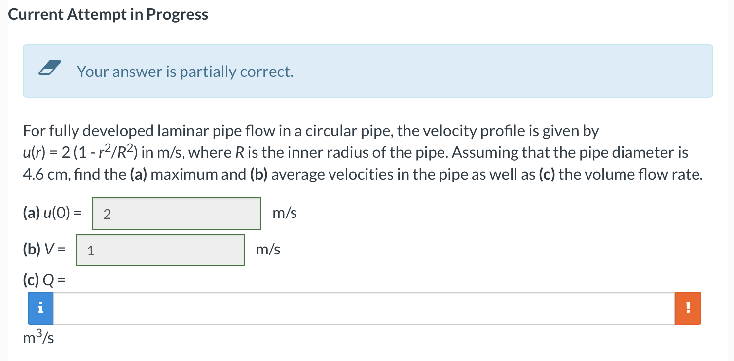Current Attempt in Progress Your answer is