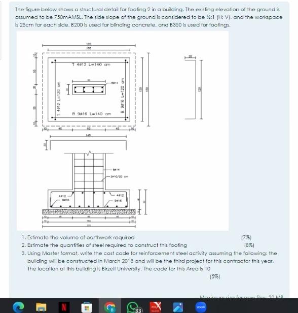 The figure below shows o structural detail for