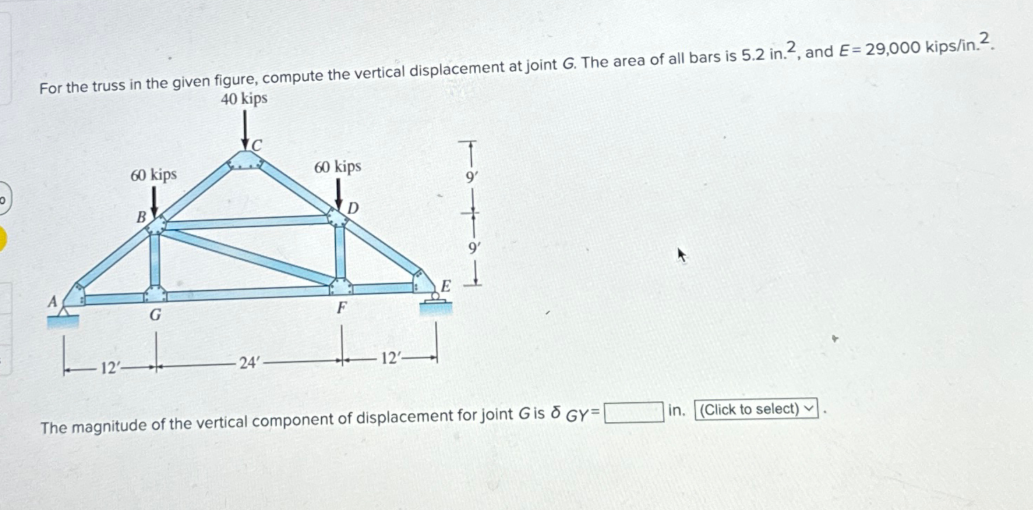 For the truss in the given figure, compute the
