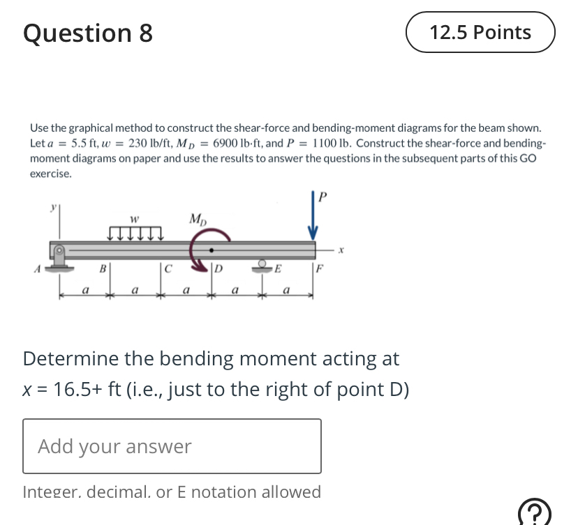 Question 8 Use the graphical method to construct
