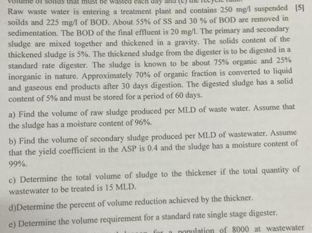 Raw waste water is entering a treatment plant and