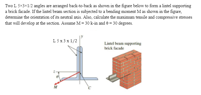 Two L 5 3 1 2 angles are arranged back - to -