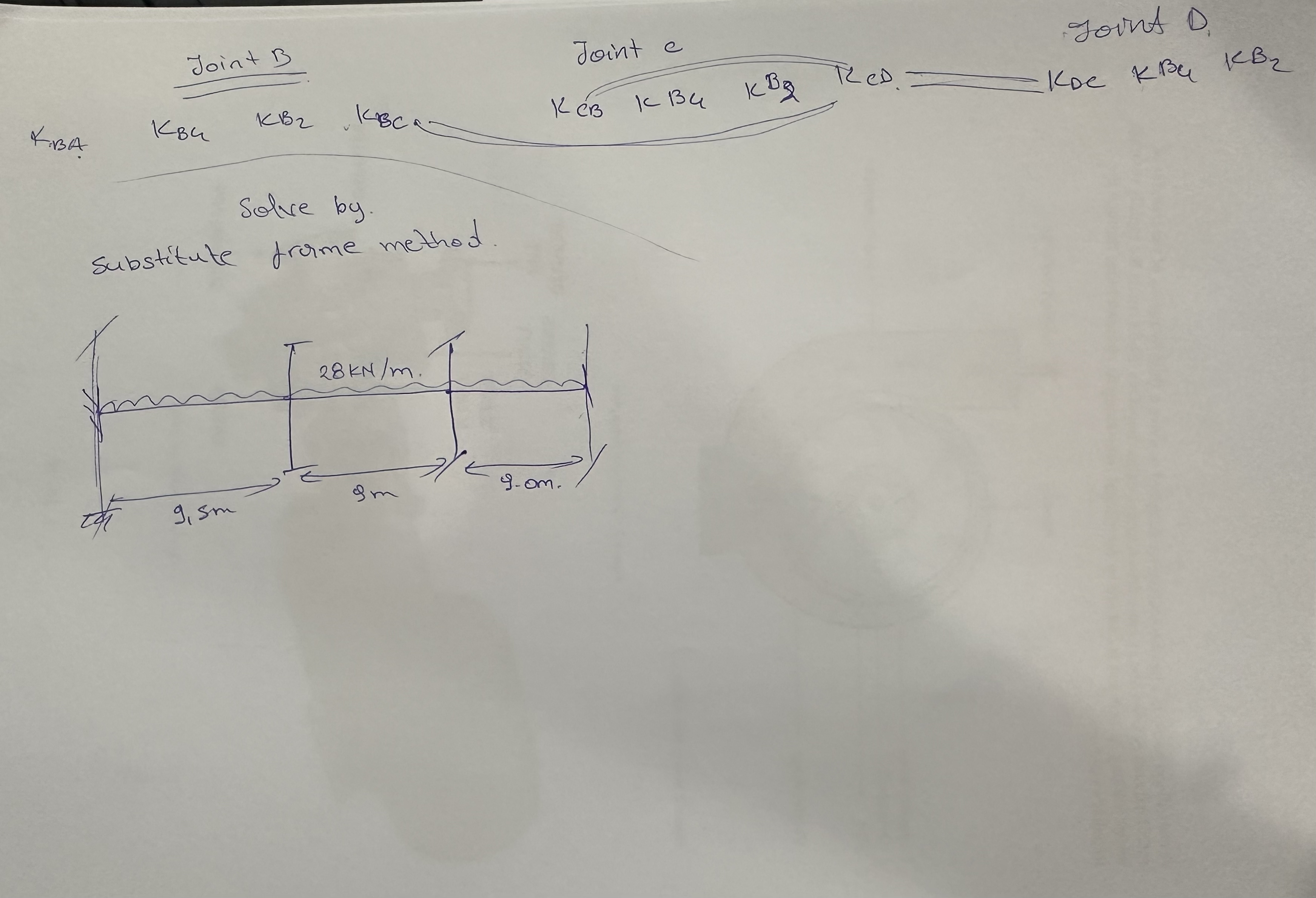Joint B Joint c goint D . Solve by . substitute