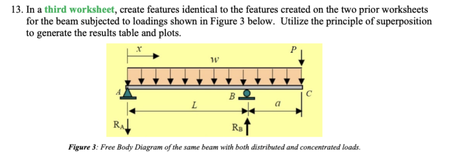 In a third worksheet, create features identical