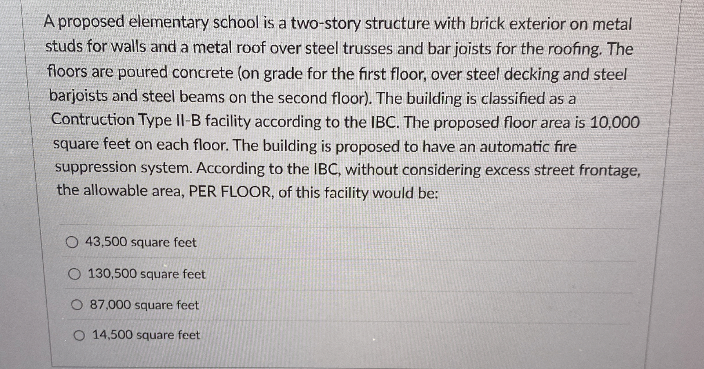A proposed elementary school is a two - story