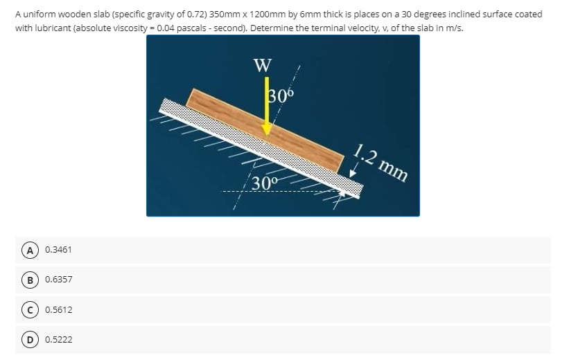 A uniform wooden slab ( specific gravity of 0 . 7