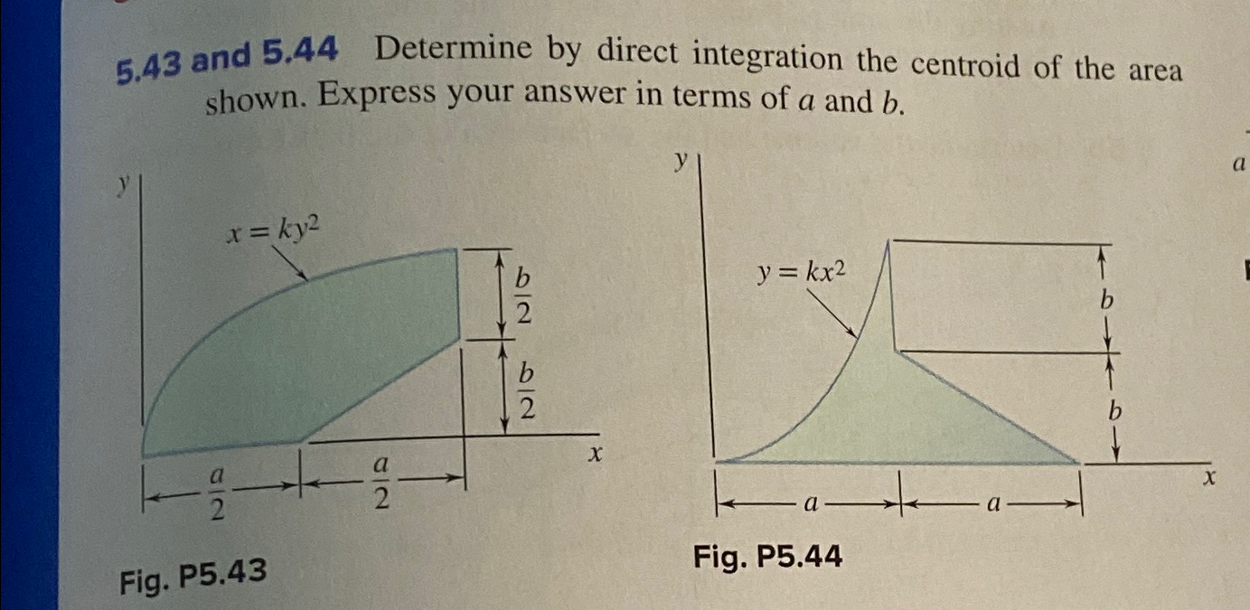 5 . 4 3 Determine by direct integration the