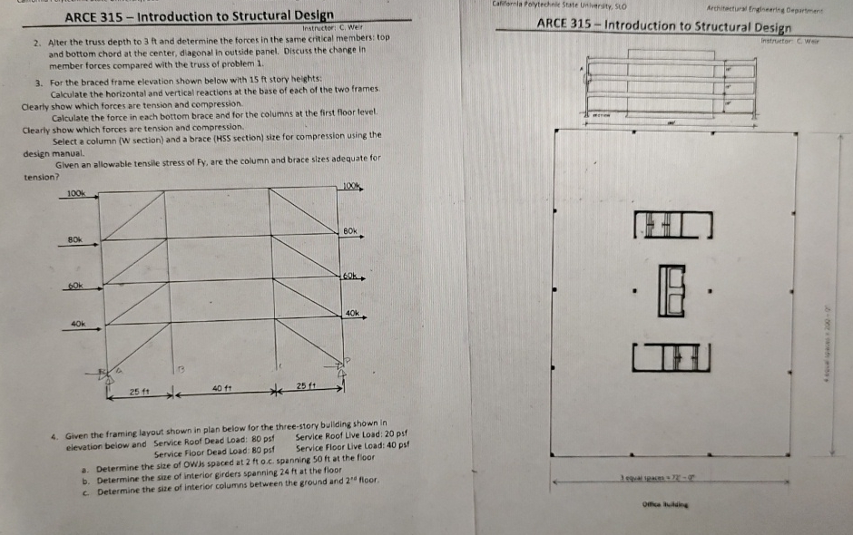 ARCE 3 1 5 - Introduction to Structural Design