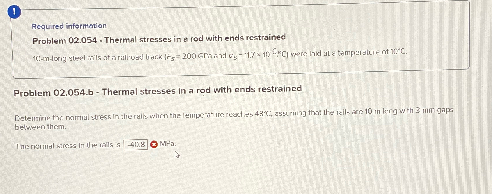 ! Required information Problem 0 2 . 0 5 4 -