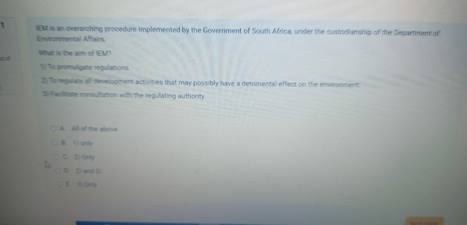 EEM is an overarching procedure implemented by