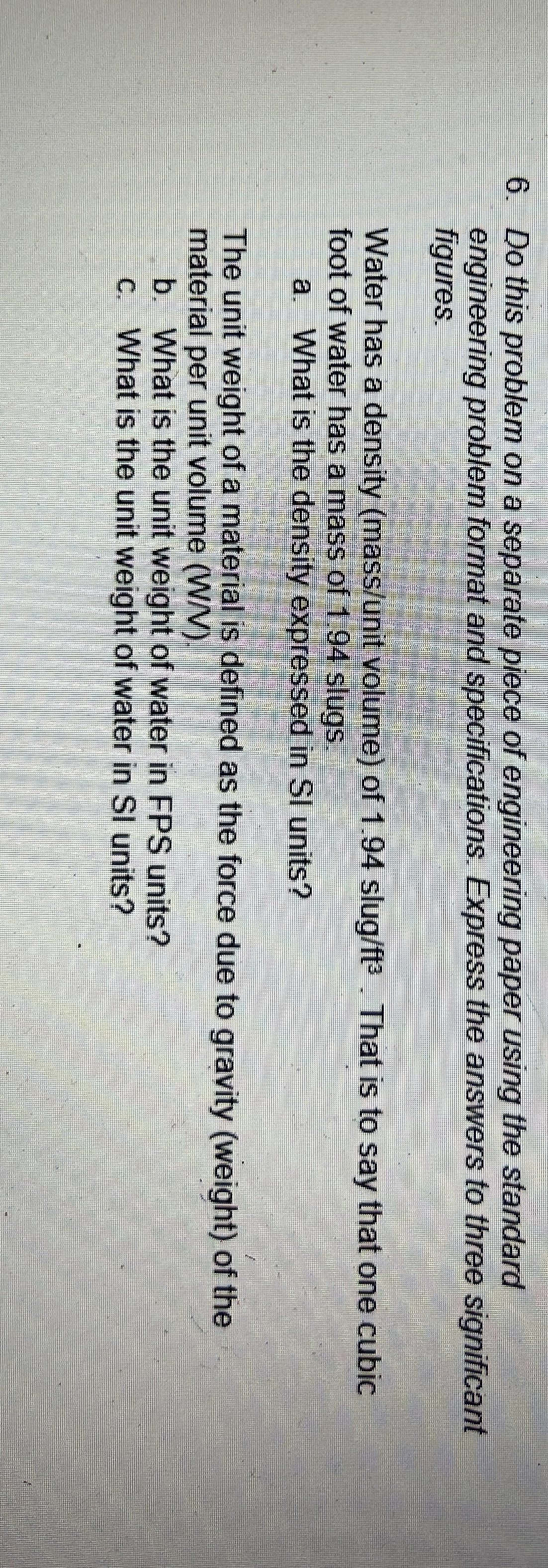 Do this problem on a separate piece of