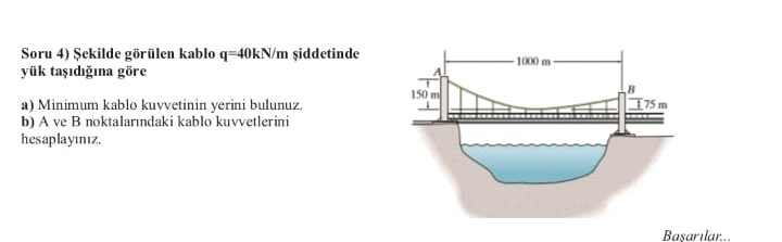 Soru 4 ) Sekilde g r len kablo q = 4 0 k N m