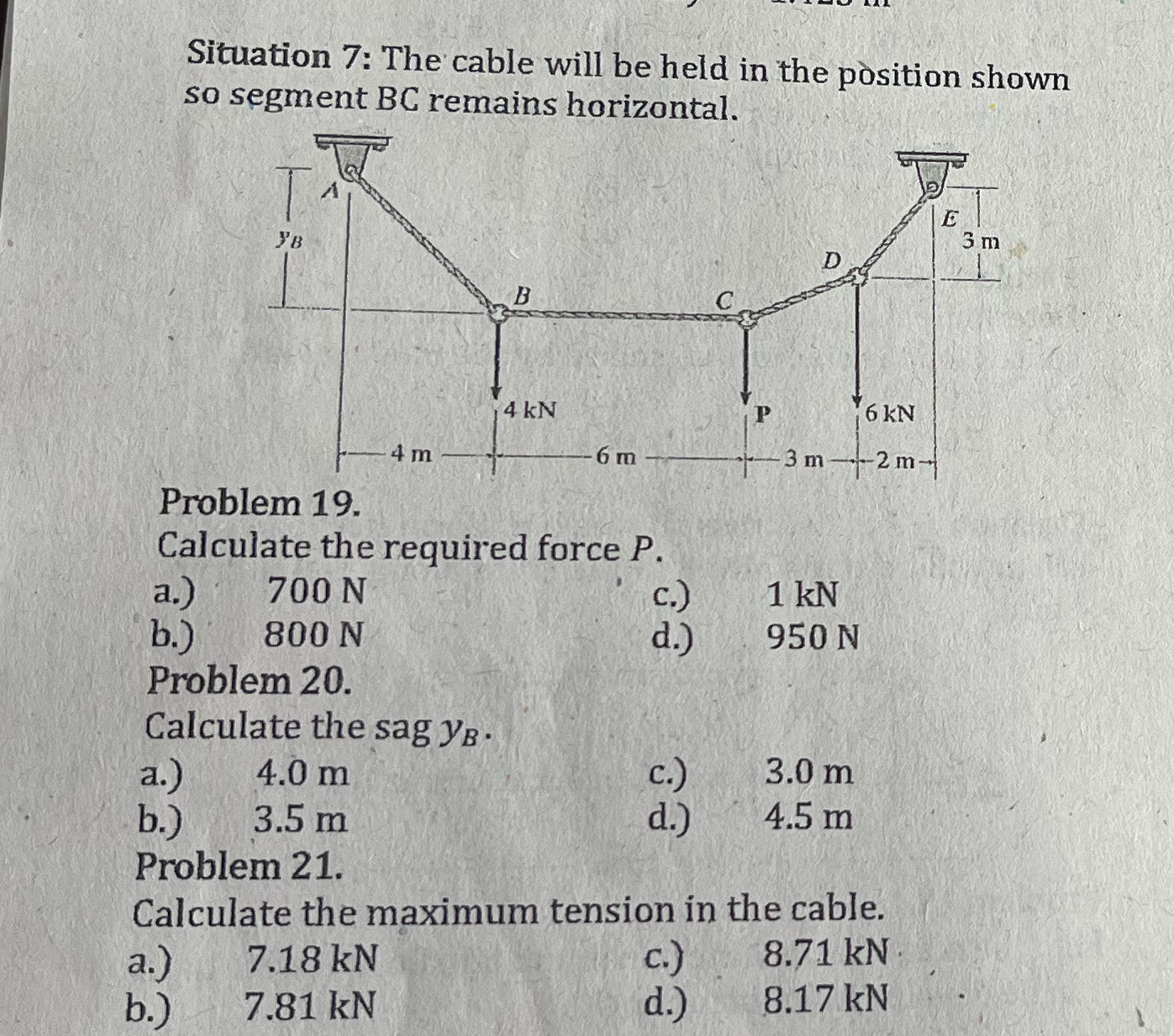Situation 7 : The cable will be held in the