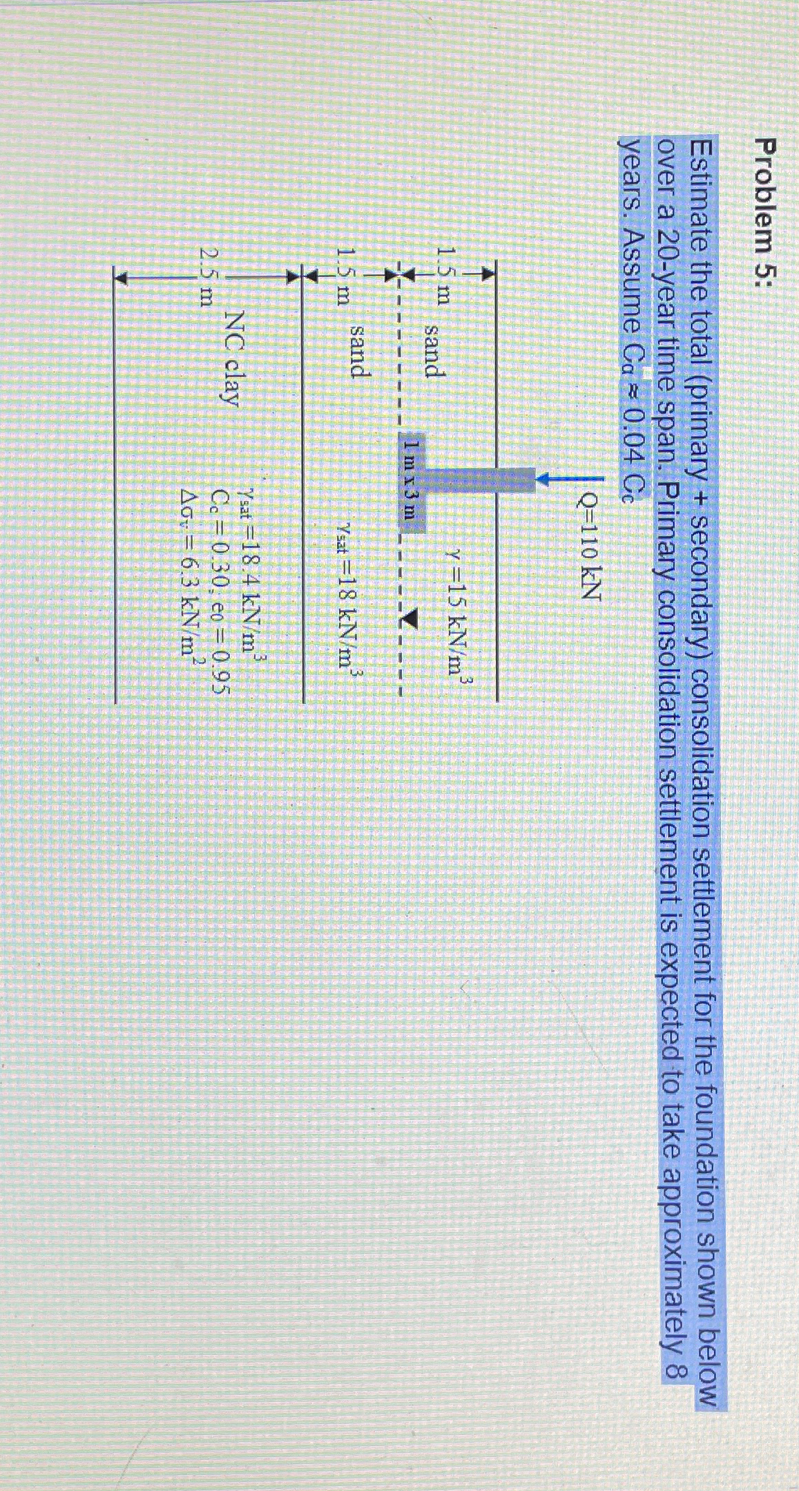 Problem 5 : Estimate the total ( primary +