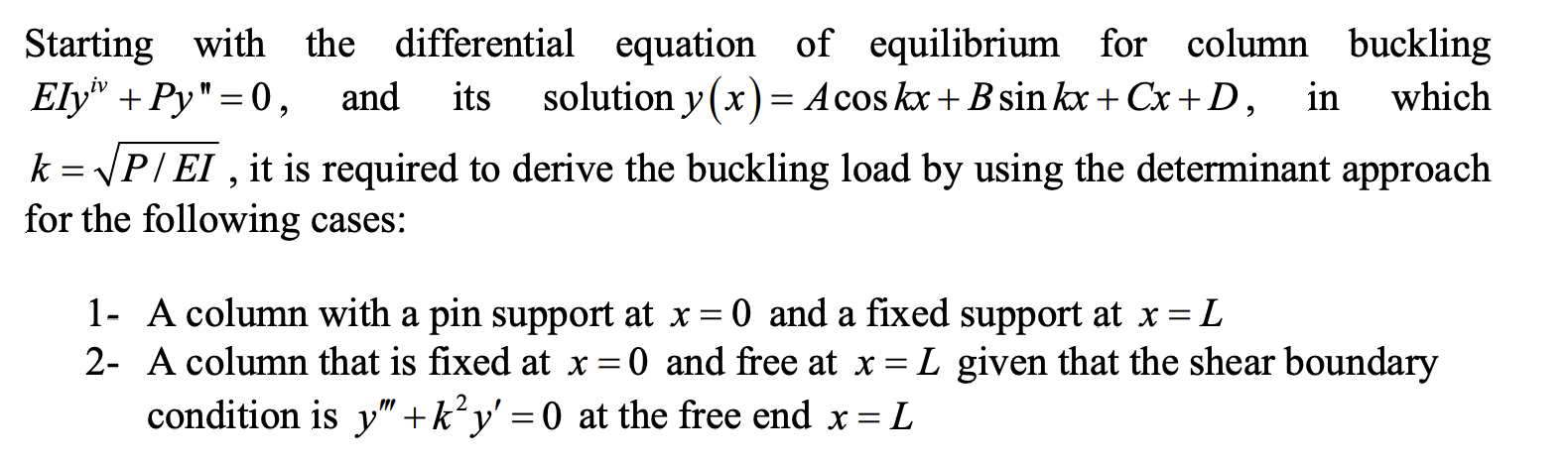 Starting with the differential equation of