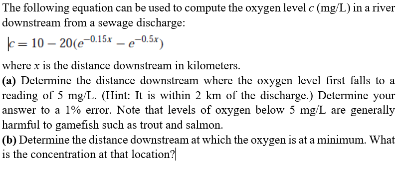 The following equation can be used to compute the