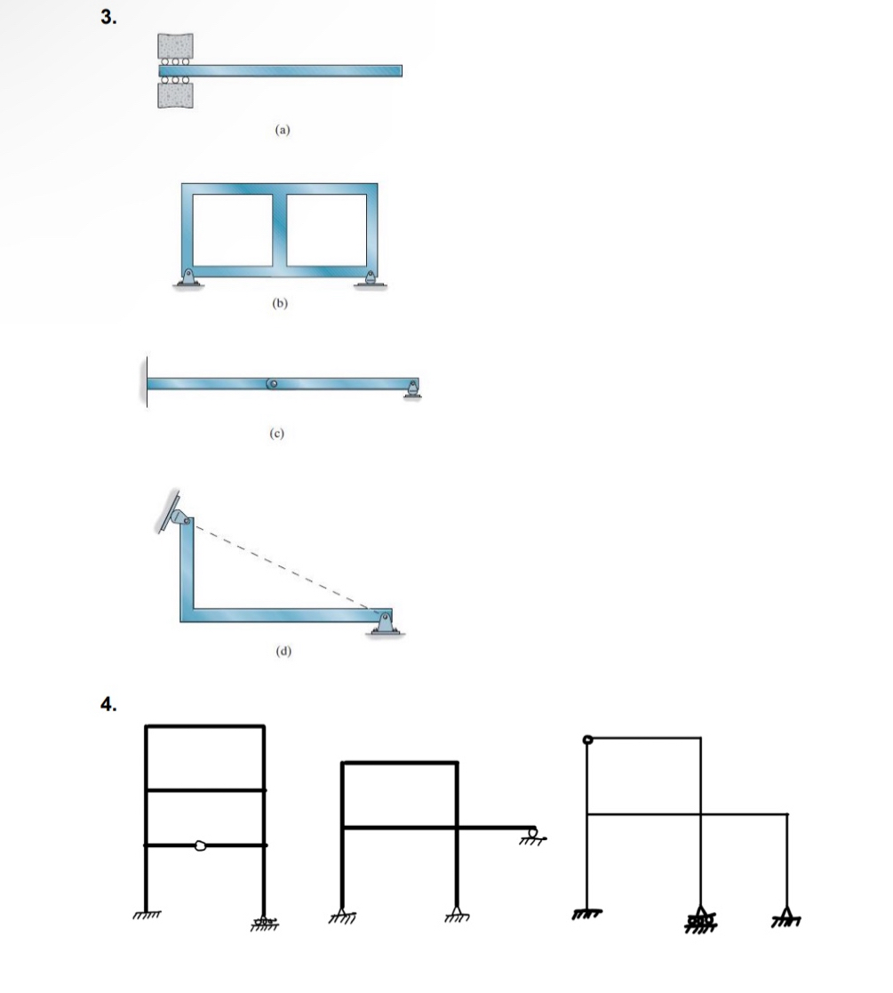 Categorize the following 6 beams and frames