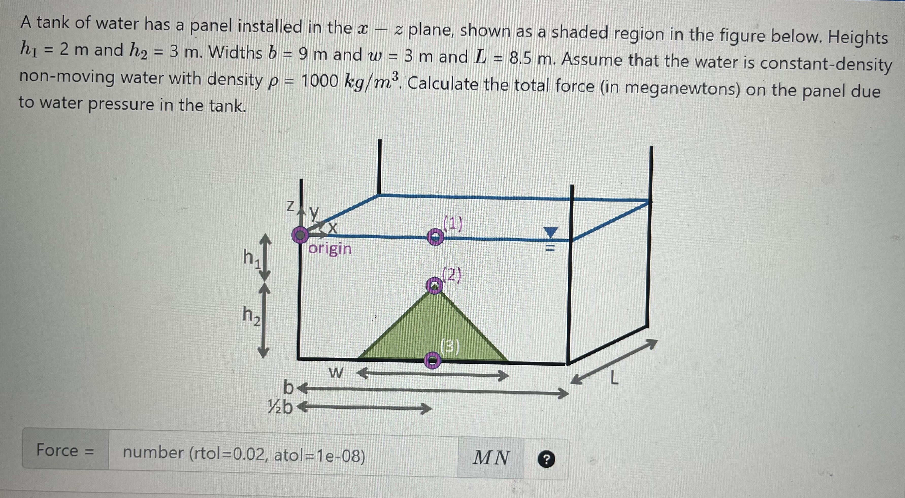 A tank of water has a panel installed in the
