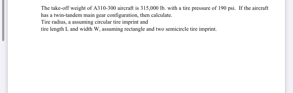 The take - off weight of A 3 1 0 - 3 0 0 aircraft