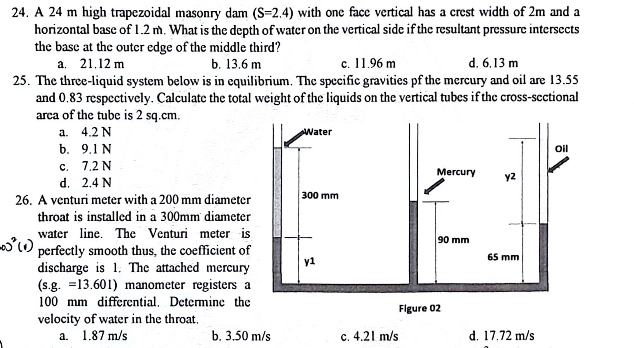 A 2 4 m high trapezoidal masonry dam ( S = 2 . 4
