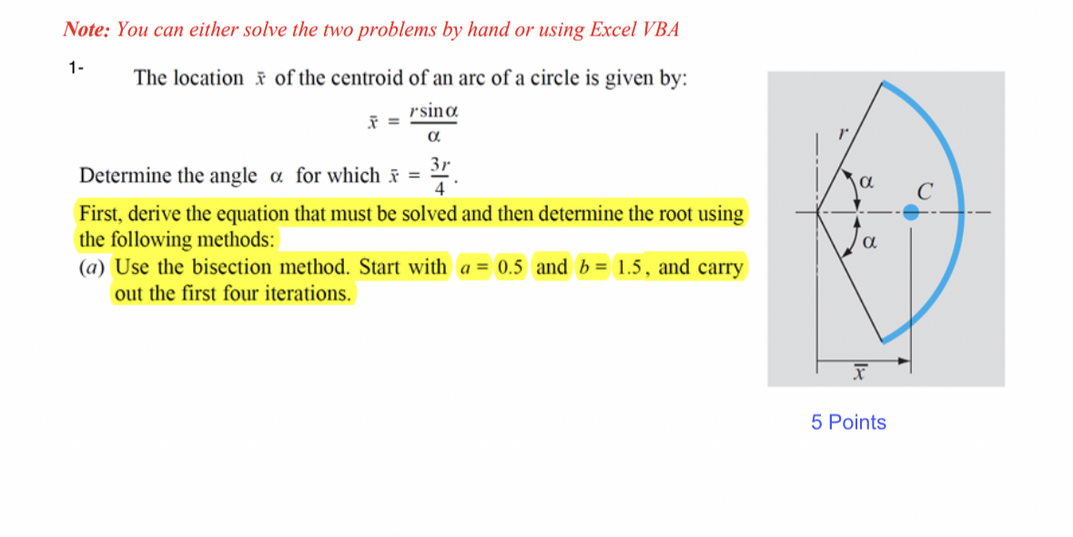 Note: You can either solve the two problems by