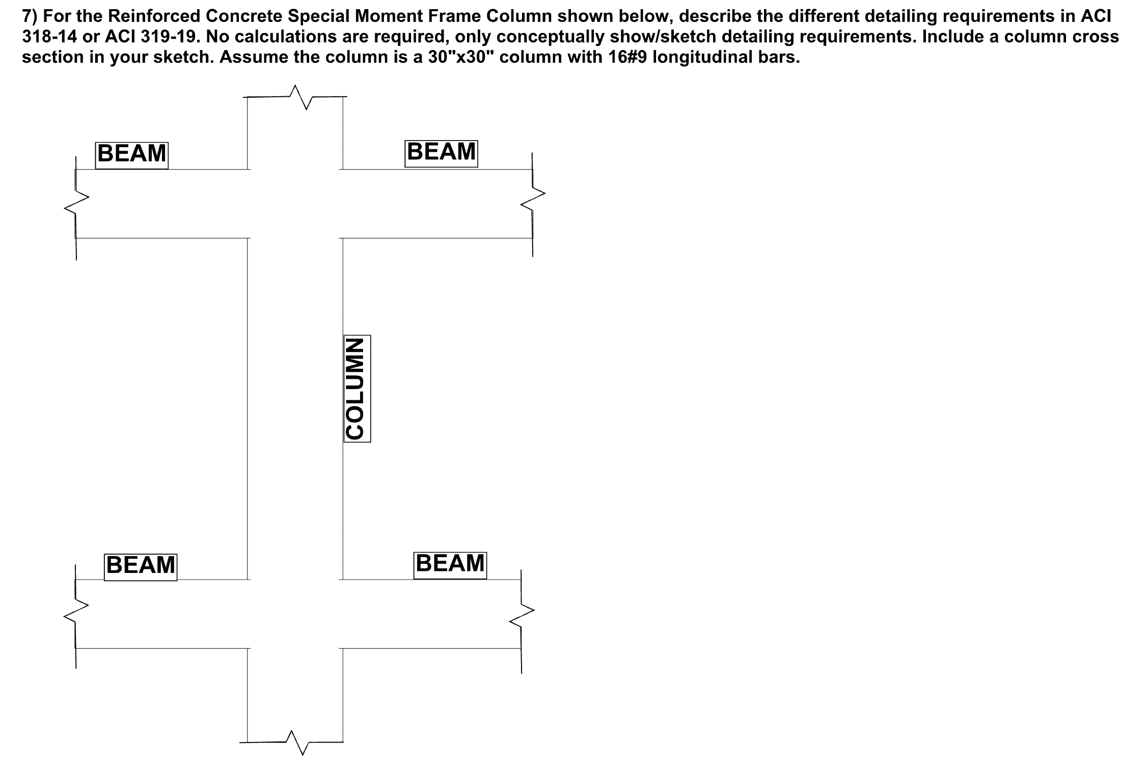 For the Reinforced Concrete Special Moment Frame