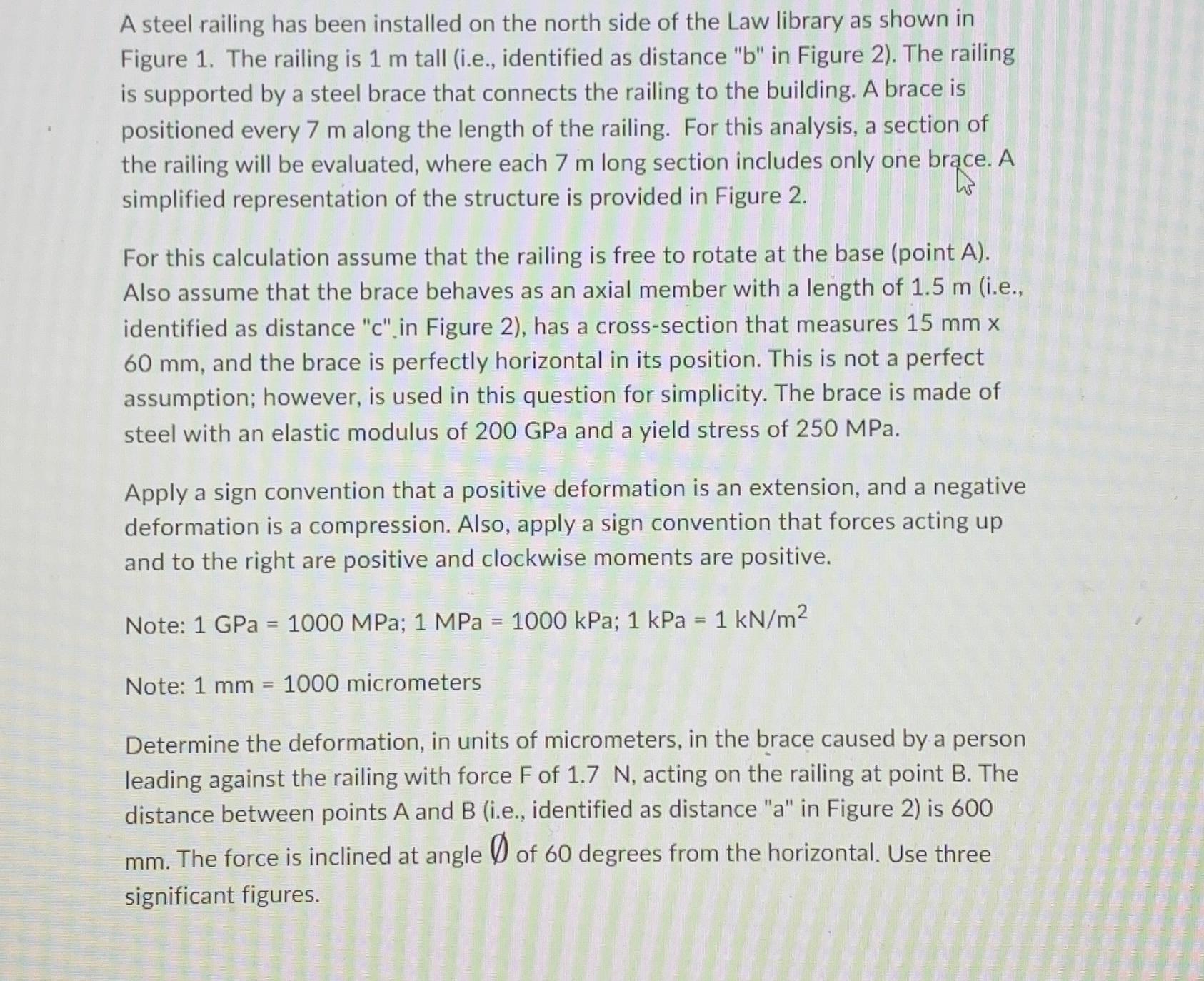 A steel railing has been installed on the north