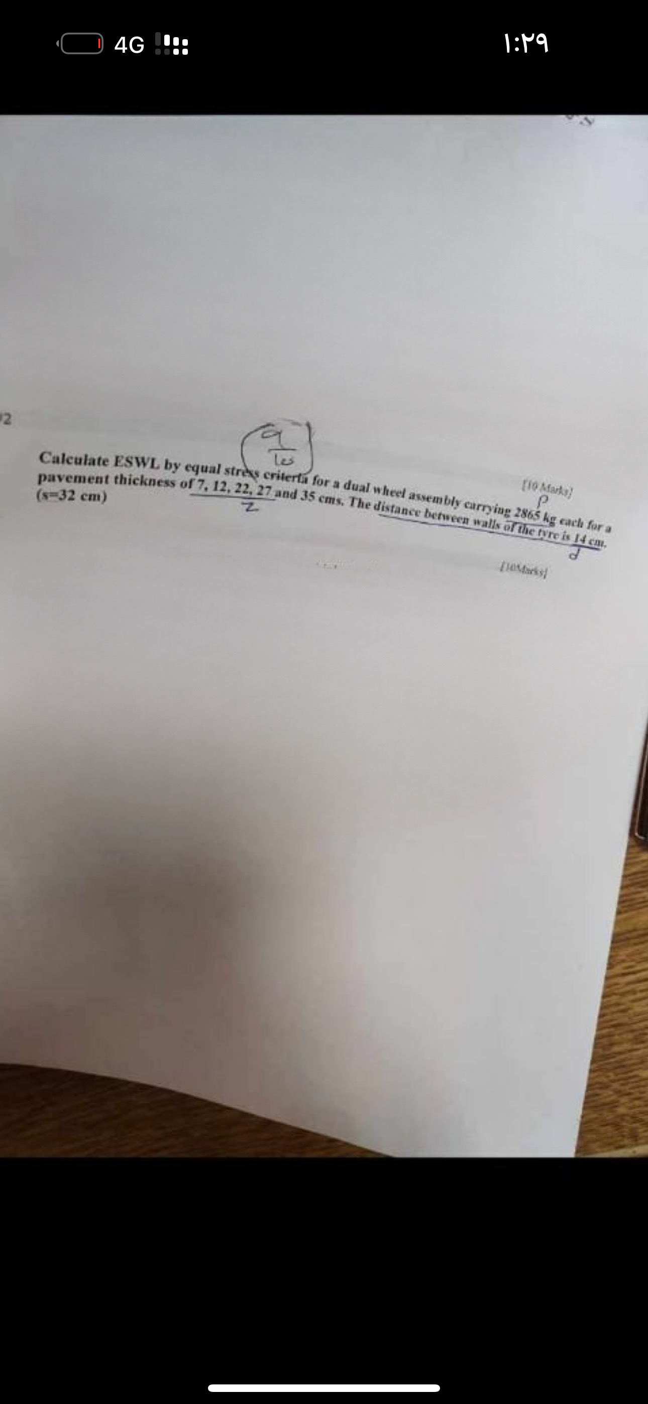 4 G 1 : % 9 2 Calculate ESWL by equal stres,