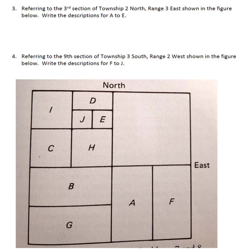 Referring to the 3 r d section of Township 2