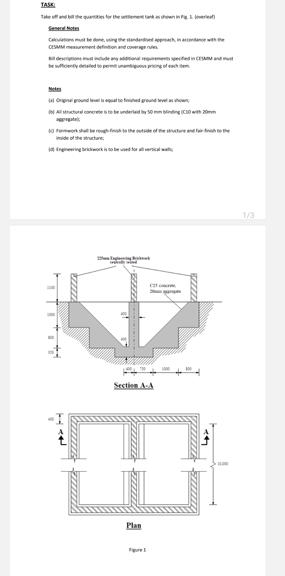 TASK: Take off and bill the quantities for the